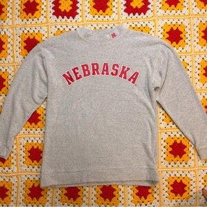Pink Victoria’s Secret Nebraska Gray Crewneck Sweatshirt